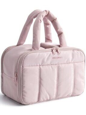 🆕 Large Puffy Travel Toiletry Bag for Women, Lightweight Cosmetic Makeup